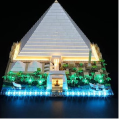 GEAMENT LED Light Set Compatible with Great Pyramid of Giza Lighting Set for Architecture 21058 Construction Model (Model Set Not Included)