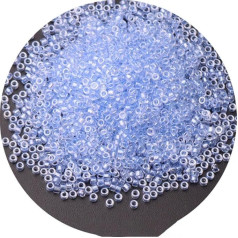 360 Stück 2 mm transparente bunte Glasperlen 10/0 japanische röhrenförmige Spacer-Rocailles für Schmuckherstellung DIY Nähzubehör-1890,2 mm-360 Stück-5 g