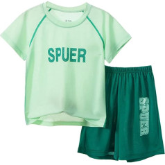Summer Clothing Outfits for Boys - T-Shirt and Shorts Set Short Tracksuit T-Shirt + Sports Shorts Summer Fashion Sports Suit Plain Colours for Boys