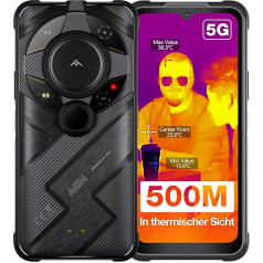 AGM G2 Guardian Outdoor Smartphone without Contract 5G with Thermal Imaging Monocular 500 Metres, Mobile Phone with Thermal Imaging Camera 256 x 192 Auto Focus 10 mm Lens, 12 + 256 GB 6.58 Inch FHD