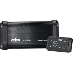 Water Resistant Bluetooth Marine 4 Channel Amplifier Class A/B Media Stereo on Boats UTV ATV Golf Carts and Cars