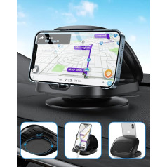 Mobile Phone Holder Car, 360° Rotatable Mobile Phone Holder Car, Dashboard Car Mobile Phone Holder with Adhesive Base, Car Mobile Phone Holder for iPhone 15/14/13/12 Pro Max/12/XS/XR/8, Samsung