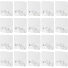 Gatuida 20pcs Power Plug Hook Bathroom Hook Wreath Hook Loofah Hook Showerv Wall Plug Holders Plug Wall Hooks Adhesive Plug Hooks Wall Wire Hook Sticker Hooks Office Plastic Picture Hanger