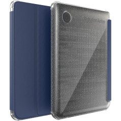 TUDIA SKN Flip Designed for Kobo Clara Colour/BW Case (2024) - [Auto Wake/Sleep Technology] Shockproof Slim Transparent TPU Back Cover with Soft Smooth Leather Tri-Fold