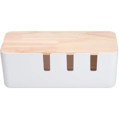 Power Cord Storage Box with Cover, Non-Slip Base, Dustproof Cables, Power Strips, Management Storage Box, Organiser for Home Office Desks