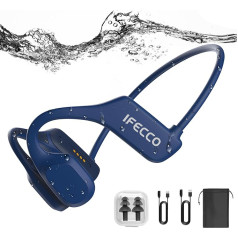 IFECCO Headphones Swimming Bluetooth - IP68 Waterproof Underwater Bone Sound Headphones, Bone Sound Headset with 8G MP3, Open Ear Wireless Sports Headphones for Swimming Running