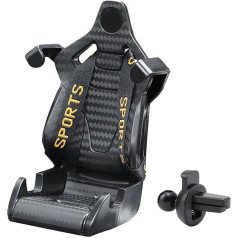 CHENRI Racing Seat with Safety Belt, Racing Car Mobile Phone Stand, Racing Seat Mobile Phone Holder Car, Mobile Phone Holder for Car Ventilation, 360° Rotatable Gravity Mobile Phone Holder, Mobile