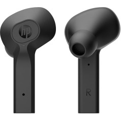 HP Wireless Earbuds G2 Wireless Headset Bluetooth Headphones (USB-C, Touch Sensors, Noise Reduction, Water-Resistant, 3 Sizes Silicone Padding, LED Display) Black