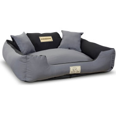 Gulta ar pretslīdēšanas slīpējumu MM44 75x65cm pelēka KingDog