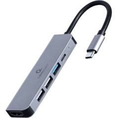 Vairāku portu adapteris usb-c 5in1, pd, hdmi, usb 3.1, usb 2.0x2