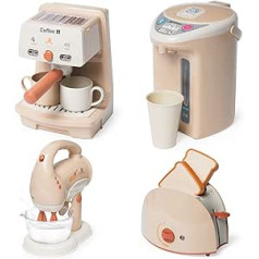 Children's Kitchen Play Set, Kitchen Role Play Set with Coffee Machine, Espresso Machine, Water Dispenser, Mixer, Toast: Tableware, Kitchen Breakfast Set, Breakfast Set for Children 3+