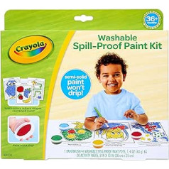 Crayola Spill Proof Paint Set, Washable Paint for Kids, Ages 3, 4, 5, 6