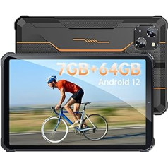 Oukitel RT3 (2023) Outdoor Tablet 8 Inch, 7GB (4+3) + 64GB (1TB Expandable) Tablet Android 12, 5150mAh, 16MP Camera Mini Tab, IP68 Waterproof Tablet, Dual SIM 4G LTE/5G WiFi/Octa-Core/Bluetooth