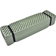 Foldable Foam Mat, Waterproof Mattress Foam Seat Mat for Camping, Hiking and Sports Events (Black Green)