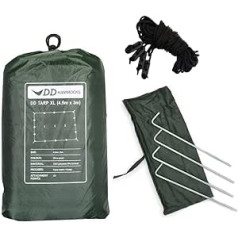 DD Tarp XL - Regendach Zelt Plane olivgrün 4,5 x 3 Meter