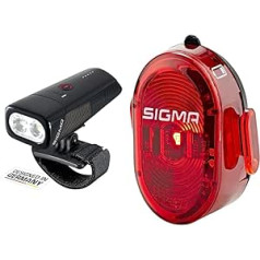 Sigma Sport - Buster 1100 | Front Bicycle Light with 1100 Lumens | Rechargeable Helmet Light with Five Lighting Modes | with Quick Release Function for Quick Attachment