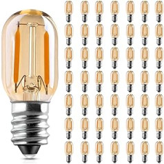 Genixgreen T22 LED Lamp, 1W Vintage Tube Night Light, Amber Glow