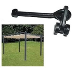 Megashopitalia Hook Rollers Sliding Rings Eyelets Replacement for Retractable Pergola Gazebo Fabric Pack of 18
