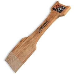 CONSDAN Barbecue Scraper, Soild Oak Wood Grill Brush, Grill Scraper for Outdoor Grill, Bristle-Free Grill Scraper, Grill Grate Cleaner Safe Wood Grill Brush