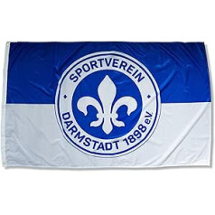 Sportverein Darmstadt 98 flag, hoisting flag, swivel flag with eyelets, 150 x 90 cm, original licensed product