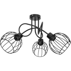 MARBELLA hanging lamp, max. power 3x60W, E27, black