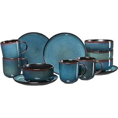 Bali Breakfast Set 12 Pieces Blue