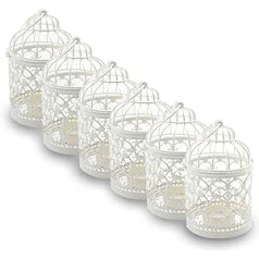 Ciaoed Pack of 2 Candle Holders, Bird Cage Candle Holder, Hollowed Out Iron Vintage Metal Carving, Hanging Candle Holder, Home, Table Decoration, Wedding Party, Christmas Decoration