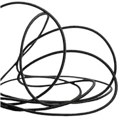 Spiral | Braided Elastic Cord for Clothing | Quality Rubber for Garments and Accessories | Elasticity Factor 240% | 25 Metres 5 mm | Black