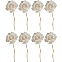 Cabilock Room Fragrance Diffuser Aroma Sticks Wooden Rattan Sticks Diffuser Sticks Wooden Sticks Diffuser Sticks Replacement Artificial Flower Head Refill Sticks for Essential Oil Aromatherapy Pack of