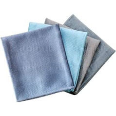 Microfiber Wine Glass Cleaning Cloths Window Mirror Lint Free Kitchen Bar Tea Towels for Glassware Stainless Steel Appliances 4 Pack Random Colors