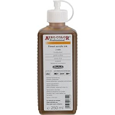 Schmincke - Aero Color Professional, Gold Docker 250 ml, 28600027, Fine-Liquid, Colour-Strong Acrylic Paint for Acrylic Painting, Airbrush, Mixed Media, Acrylic Ink