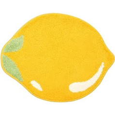 Pinafresa Lemon Bath Mat, Cute Non-Slip Fruit Rug, Kitchen Mat, Yellow Lemon, Bathroom Decoration, Funny Kids Rug, Machine Washable, Durable, Easy to Use