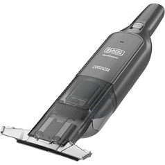 Black+Decker Dustbuster Slim HLVC320B11-QW Cordless Handheld Vacuum Cleaner (12 V, 2.0 Ah, Bagless & Wireless, with Integrated XXL Suction Nozzle, Includes Charging Station, Crevice Nozzle and
