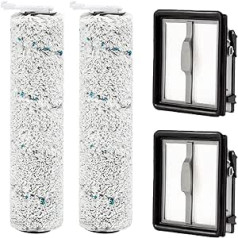 Accessory for Bissell CrossWave X7 Pet Pro 2955N, 3479N Multi-Surface All in One Wet/Dry Vacuum Cleaner, 2 Pieces Replacement Filters and 2 Pieces Multi-Surface Brush Roll