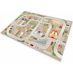 TYKTZXY Car Rug, Play Mat, Street, Children's Rug, Boys Street Rug, Construction Rug, Vehicle Rug Children (80 x 120 cm, 31 x 47 inches)