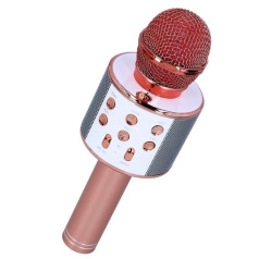 RoGer Bluetooth Microphone Karaoke With Build In Speaker / 2x 5W / Aux / USB / MicroSD / Light-RoA 3/4 inA- 4752168096666 4752168096666