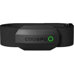 CooSpo H808S Heart Rate Monitor Pulse Strap Bluetooth ANT+, Heart Rate Sensor with Chest Strap ECG Accurate IP67 Waterproof, Compatible with Peloton App, Elite HRV, Rouvy, Adidas Run, Kinomap, Mirror