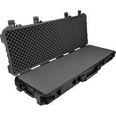 TecTake 402872 Universal Box Rifle Case, Long, Corrosion and Temperature Resistant, 3 Foam Inserts, Total Dimensions (L x W x H): Approx. 117.5 x 46 x 15.5 cm