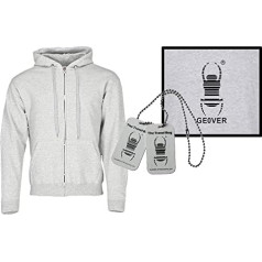 GEO-VERSAND Geocaching Women's Men's Hoodie Pullover Travelbug Trackable Christmas Grey, Grey