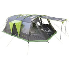 Skandika Nordland tunnel tent for 6 people, tent with sewn-in tent floor, waterproof, 5000 mm hydrostatic head, 2 m standing height, mosquito nets, separable sleeping cabin, camping tent, family tent