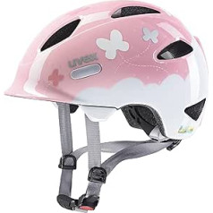 Uvex OYO Style - Lightweight Bicycle Helmet for Children - Individual Size Adjustment - Expandable with LED Light - Butterfly Pink - 45-50 cm