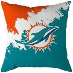 NFL Miami Dolphins Football Cushion Brush Pillow Sofa Cushion 50 x 50 cm, multicoloured