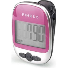 PINGKO Pedometer, Pedometer, Pedometer, Pedometer, Distance, Calories, Counter, Fitness Tracker, Calorie Counter, Pink