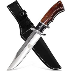 by GER-SABER SA63 Hunting Knife Fixed Clip Point Blade with Belt Holster 28.5 cm One-Handed Knife - Outdoor Knife for Any Adventure, Survival Bowie Knife for Camping, Hunting, Hiking and More