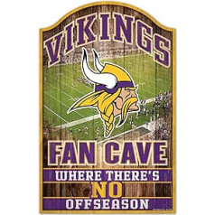 Wincraft NFL Wooden Sign Minnesota Vikings Fan Cave Wood Shield Stadium