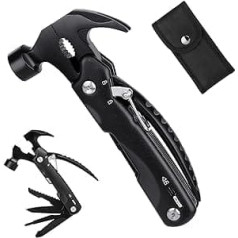 Kinzomor Multifunction Tool for Men Camping Hammer Multitool 12 in 1 Camping Survival Tools Cool Gadgets for Men Outdoor Hiking Backpacking Camping Anniversary Christmas