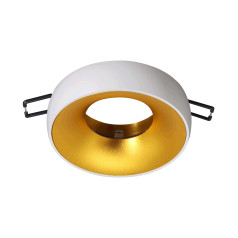 DORADO R, decorative frame of the spotlight, GU10, round, white and gold