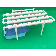 Treeisland Hydroponic System, Hydroponic Grow Kit mit 36 Pflanzstellen, PVC Hydroponische Anzuchtset für Hause, Garten, Büro