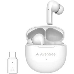 Avantree Reverb Wireless Headphones for PC, PS5, PS4 with USB-C Bluetooth Dongle and USB Adapter, Wireless Earphones PC with aptX Voice for Clear Calls and aptX Adaptive for Low Latency