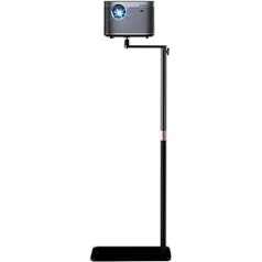 HIBORI Projector Mount 360° Swivel Projector Stand Adjustable Height L-Shape Hidden Floor Stand Compatible with XGIMI, Nebula, VANKYO, Jinhoo, AuKing